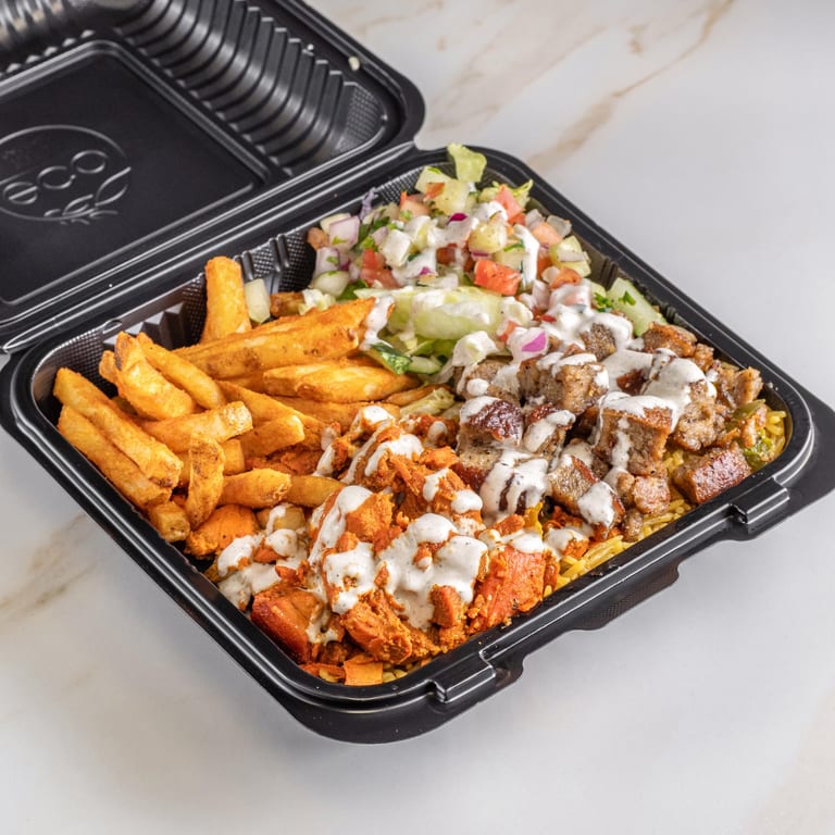 Fresh Salads: Mediterranean, Falafel, Gyro, Greek