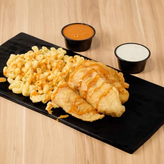 Fish Over Mac & Cheese