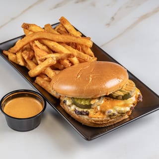 Smash Burger With Fries