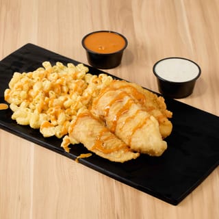 Fish Over Mac & Cheese